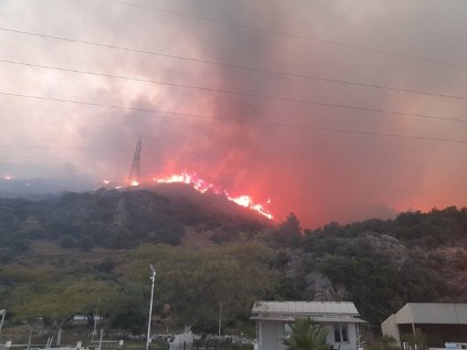 Aydın Söke'de orman yangını! 5 gece görüşlü helikopter sevk edildi...